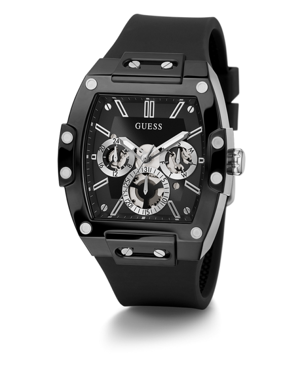 Guess Rectangle Chronograph Black-Silver Chronograph