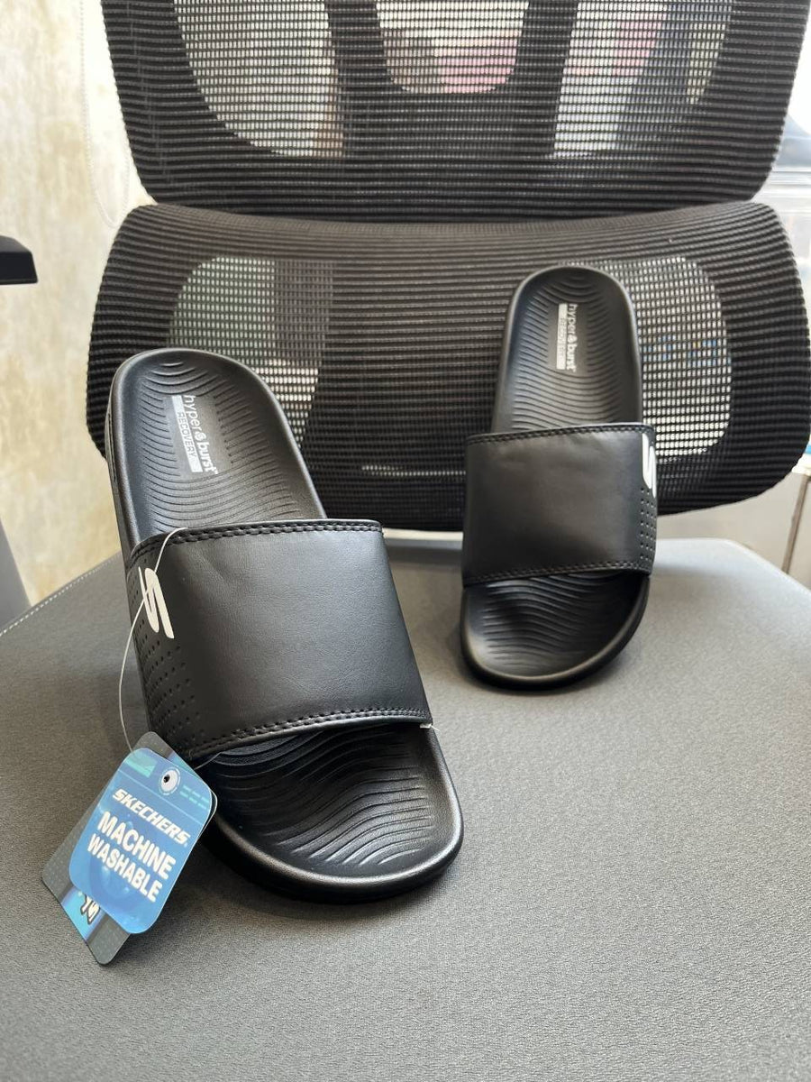 Skechers Hyper Burst Soft Slides Black