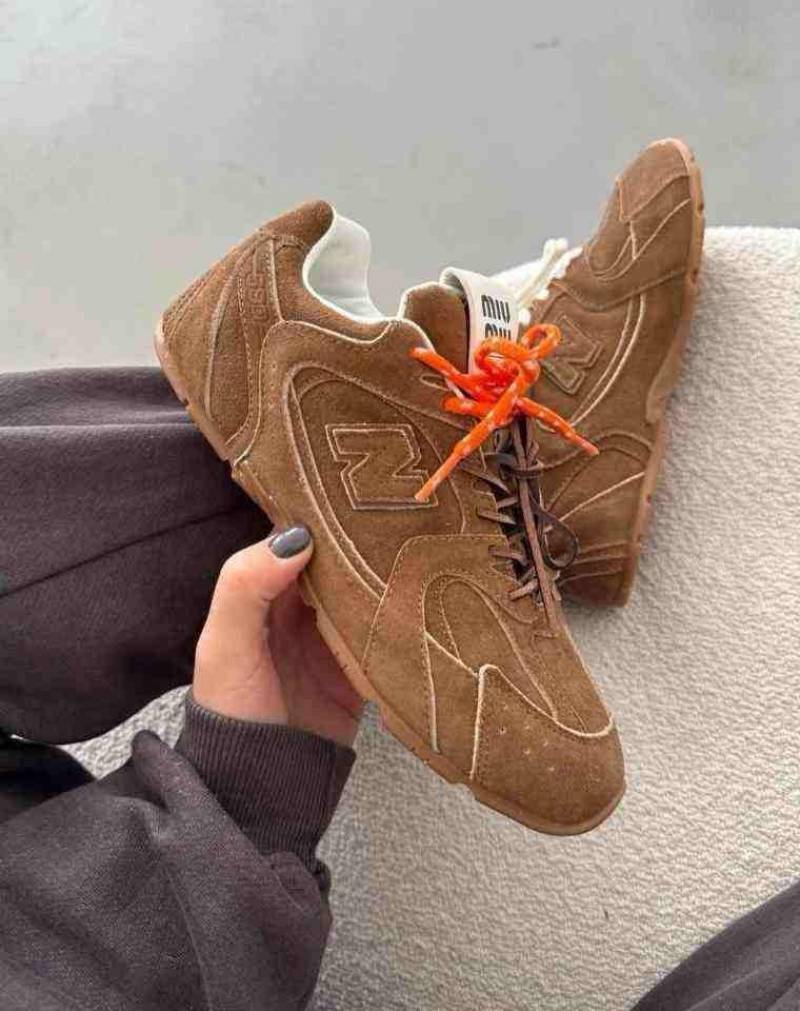 Miu Miu x NB 530 SL Women Sneakers With OG Box & Carry Bag (Khaki - 1212)