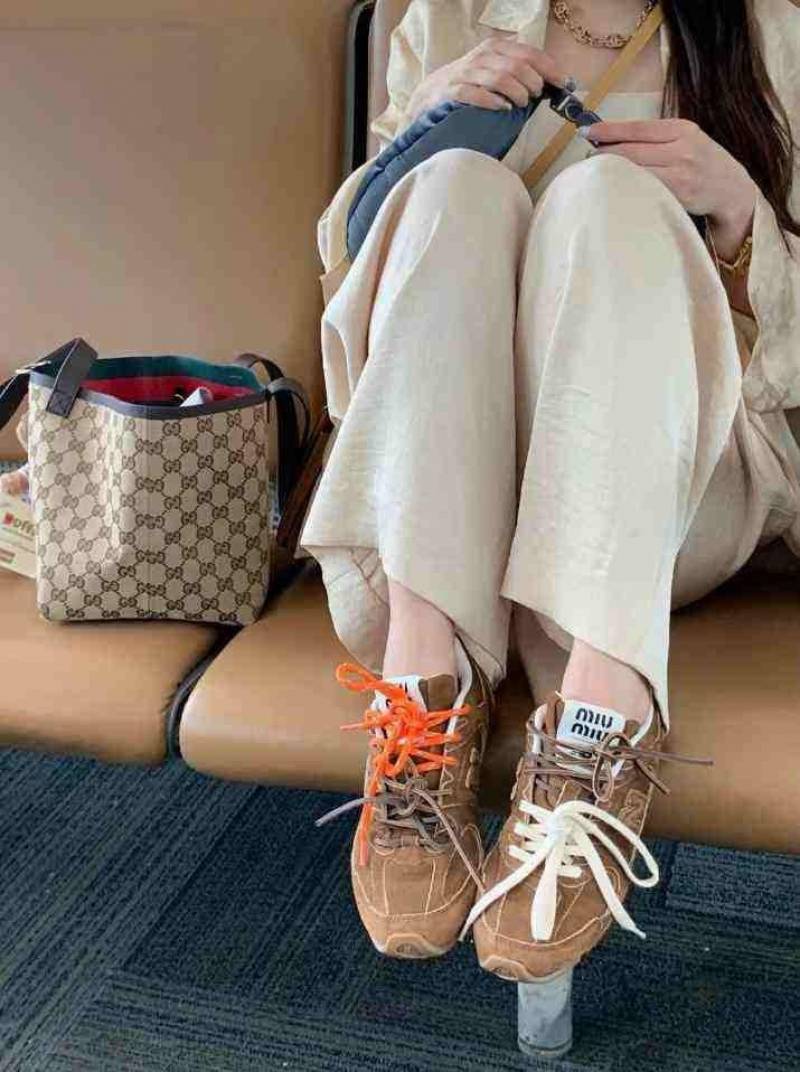Miu Miu x NB 530 SL Women Sneakers With OG Box & Carry Bag (Khaki - 1212)
