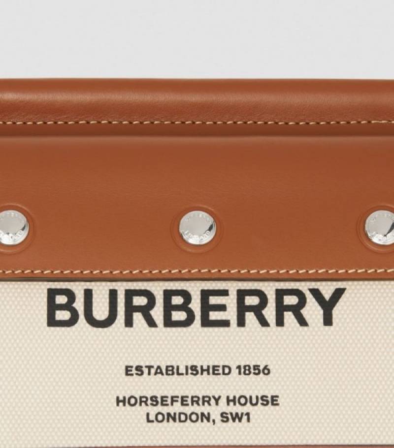 Burbberry Horseferry Pocket Cross-Body Bag With OG Box Dust Bag (Brown - 205)
