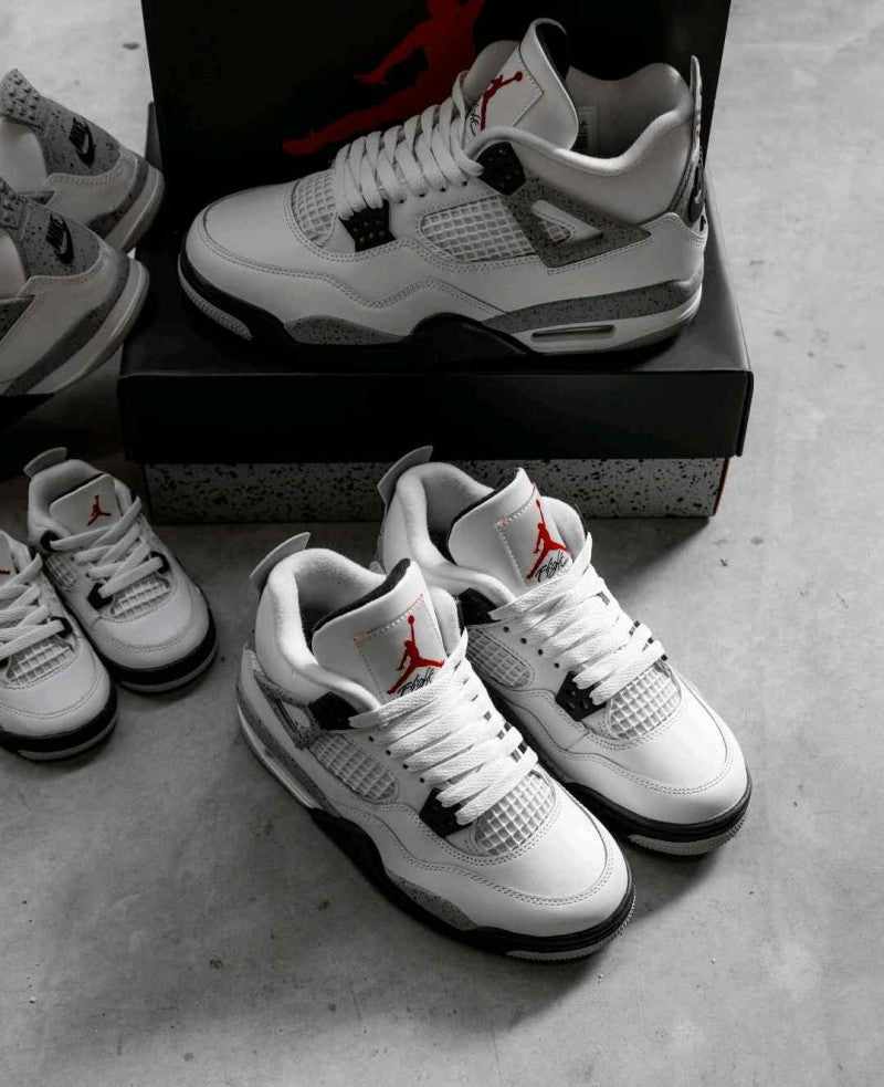 Nike Air Jordan retro 4 White Cement Semi Ua quality