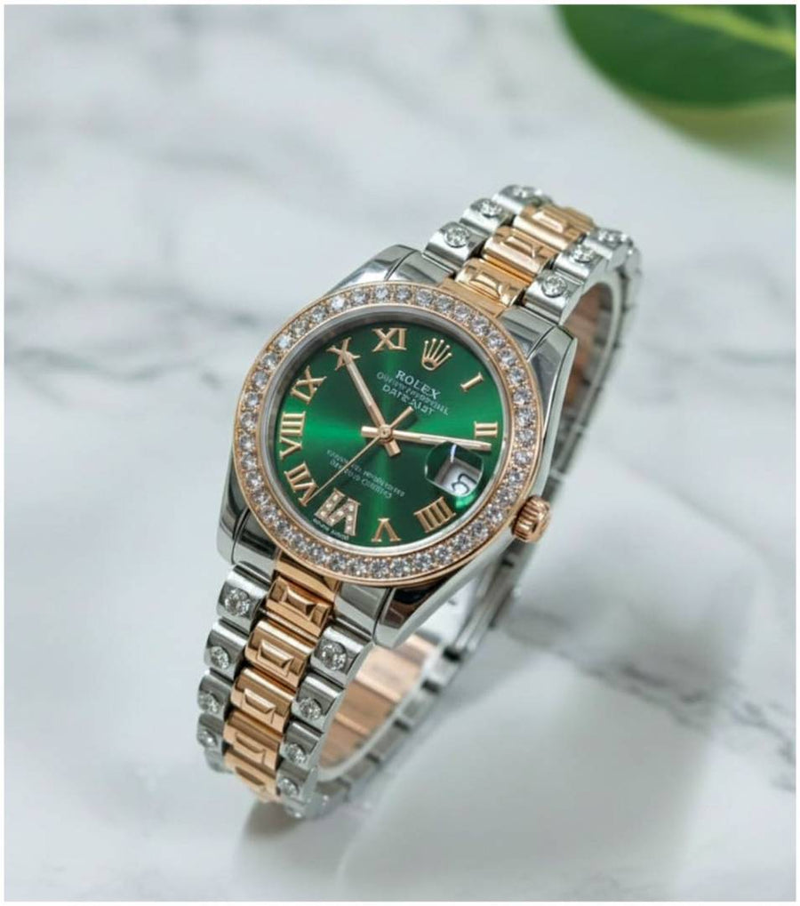 Rolex Oyester Perpetual Date Just 2Ton-Copper-Green