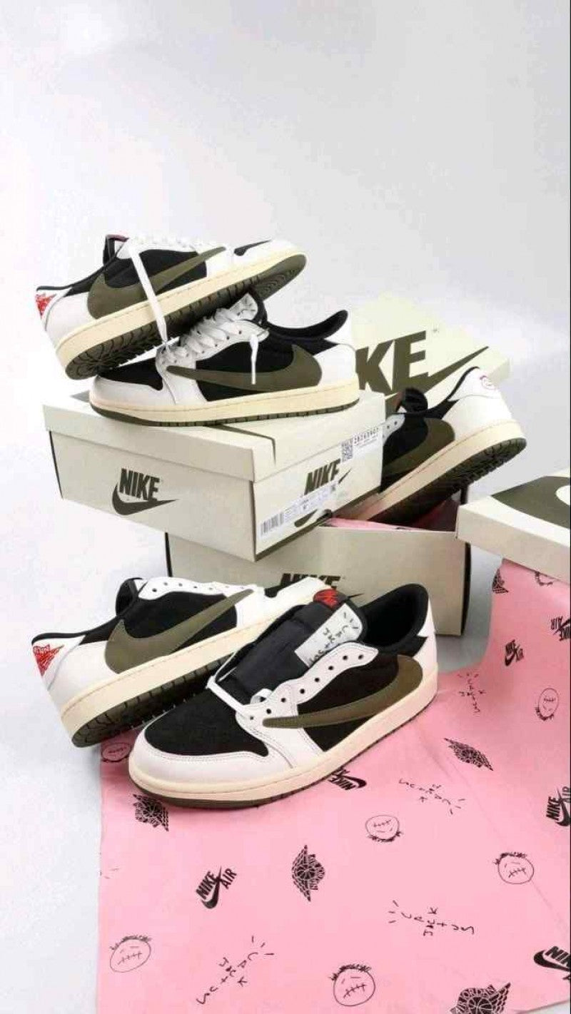 Travis Scott X Air Jordan 1 Low Olive Semi UA Quality