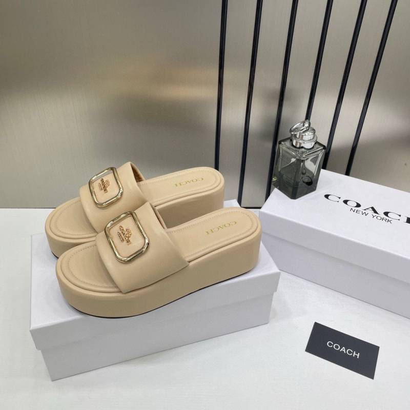 Coach_FixPrice_Eloise_Beige_Platform_Sandals_With_Original_Packing