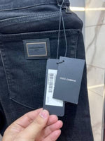Dolce and gabban a green shade imported lycra straight fit ankle lenght denim wit etal logo Sale Offer 3347