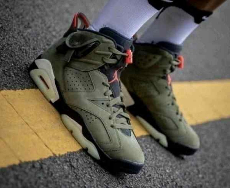 Nike Air Jordann Retro 6 Travis Scott Olive