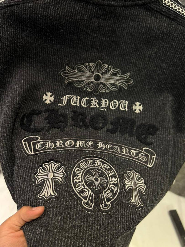 CHROME HEARTS IMPORTED SWEATSHIRT STORE ARTICLE BLACK AND GREY
