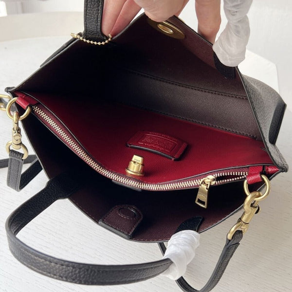 Coach_Willow_24_Medium_Black_Bag_With_OriginalBox
