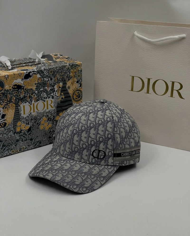 Dior_Cd_Oblique_Monogram_Premium_Unisex_Cap_(_With_Safety_Box_)_Grey_
