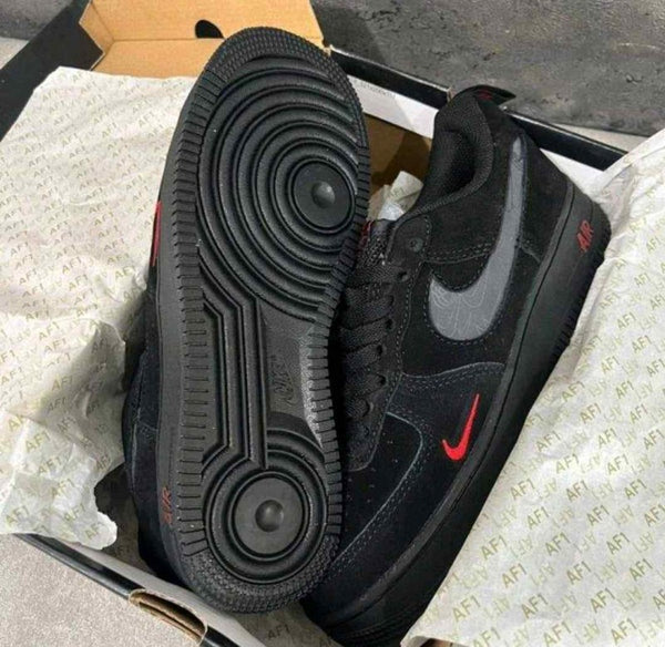 Nike Airforce 1 Low Multi Swoosh Black Crimson 1208
