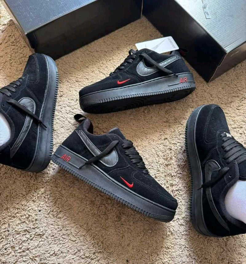 Nike Airforce 1 Low Multi Swoosh Black Crimson 1208