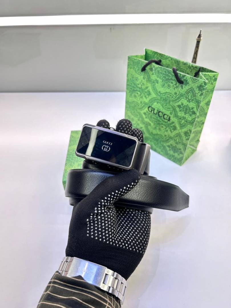 Gucci Auto Lock Belt Black Fa 94