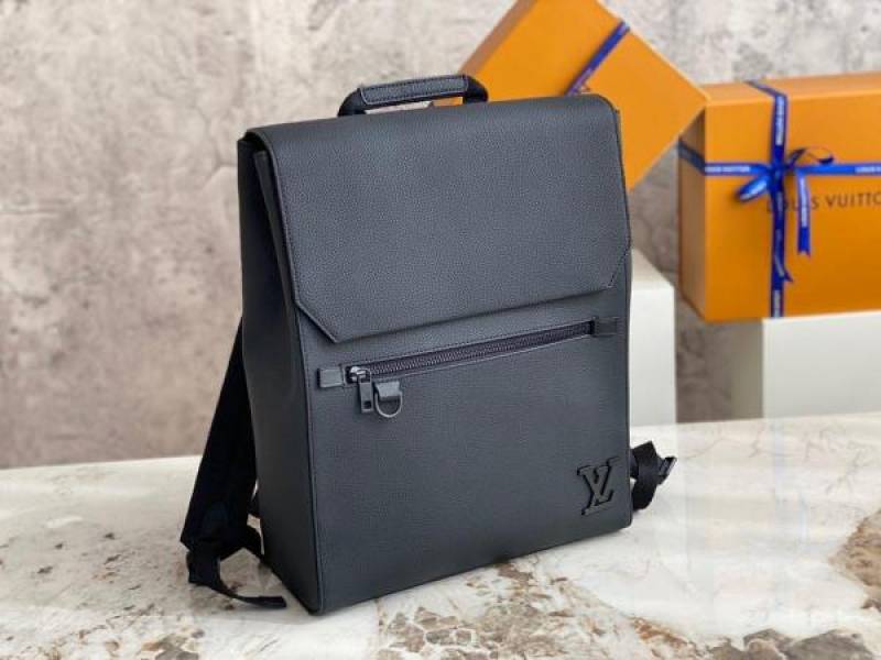 Louis Vuitton LV M21367 Aerogram Fastline Backpack With Dust Bag & Tags (Black - 1182)