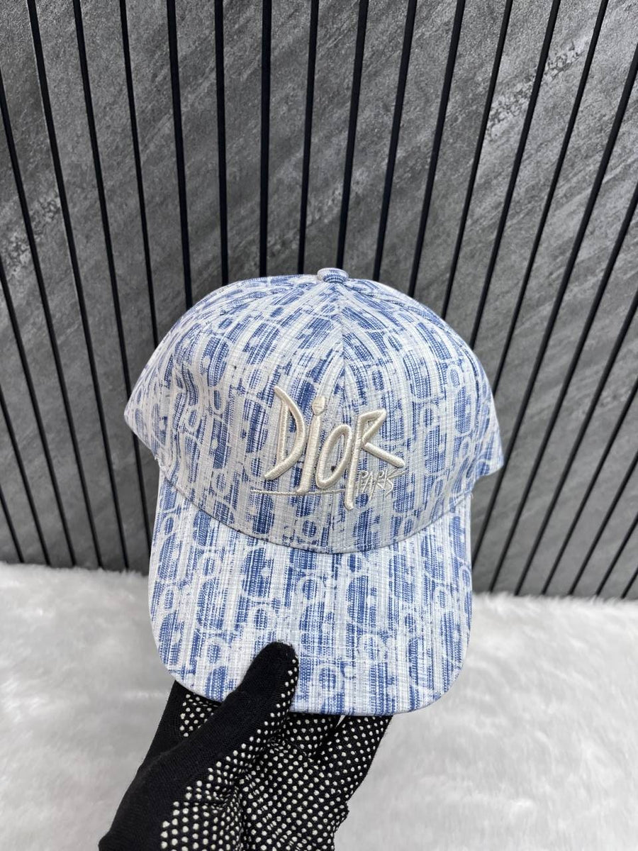Dior_Mesh_Blue_Front_Logo_Premium_Unisex_Cap