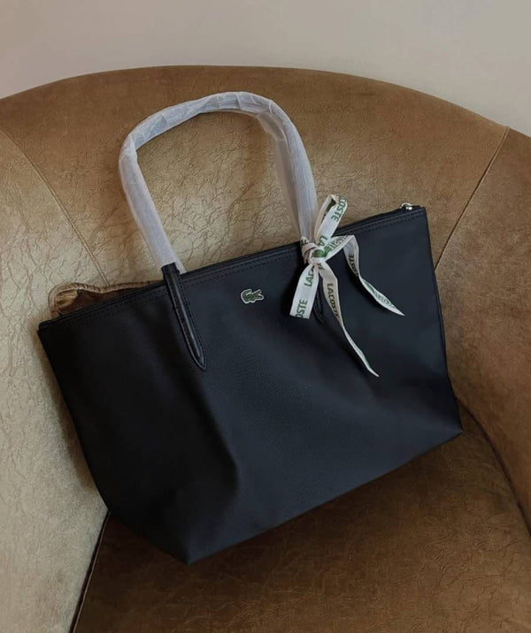 Lacoste_Leather_Tote_Black_Premium_With_Original_Packing