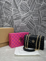 Tori Burch_Kira_BlackGold_Quilted_Shoulder_With_DoubleBox