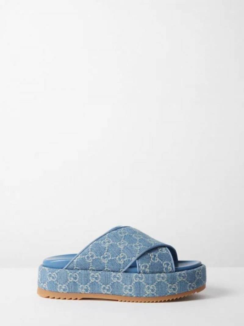 Gucci_GG_Angelina_Platform_Denim_Slides_For_Women_With_Original_Box_And_Carry_Bag