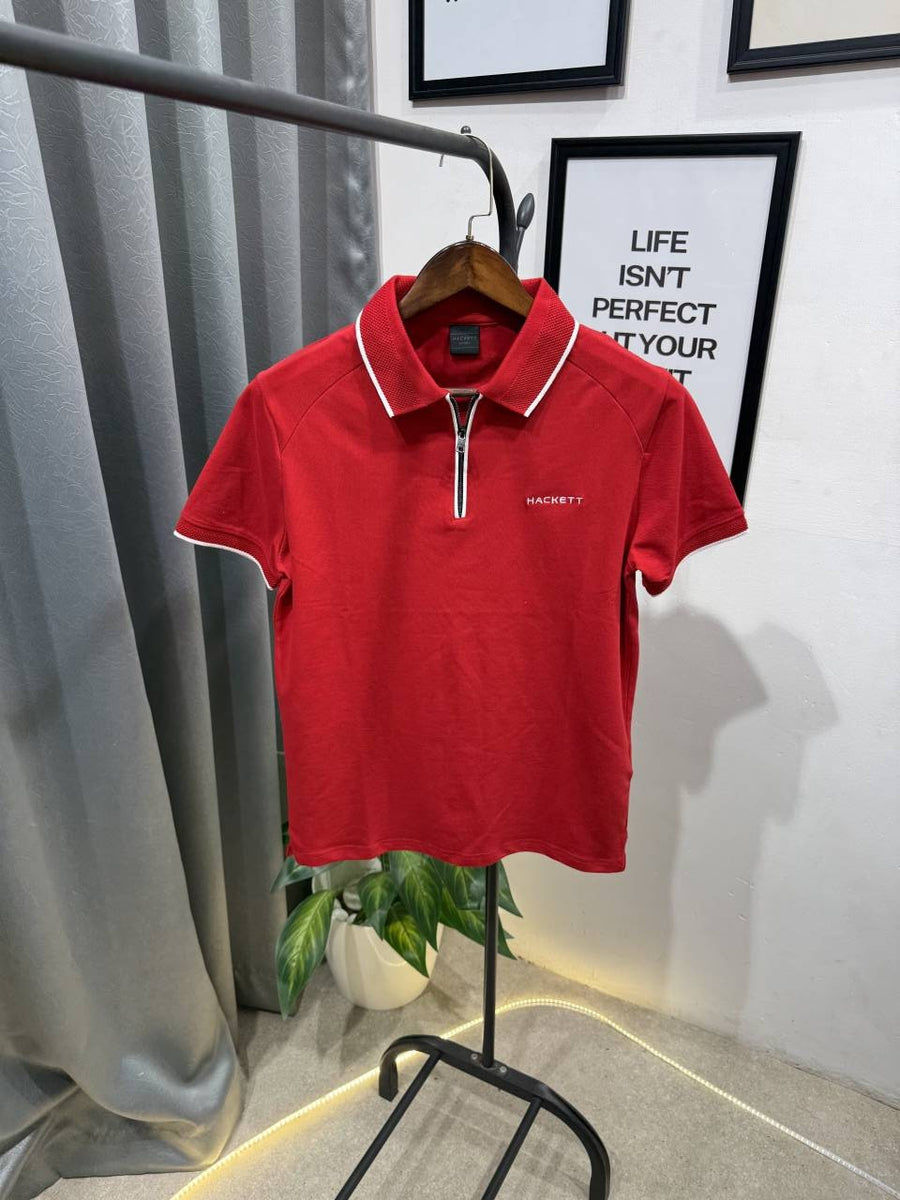 Hackett imported polo tshirt red