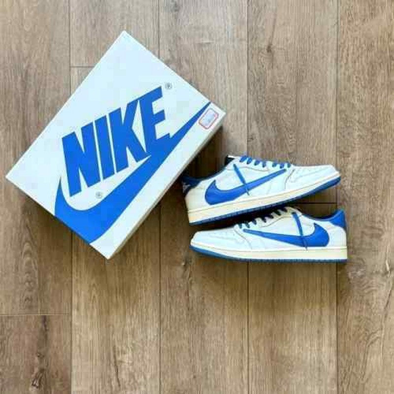 Nike Air Jordan Retro 1 X Travis Scott Fragment Heat Of White Semi Ua Quality With Og Box