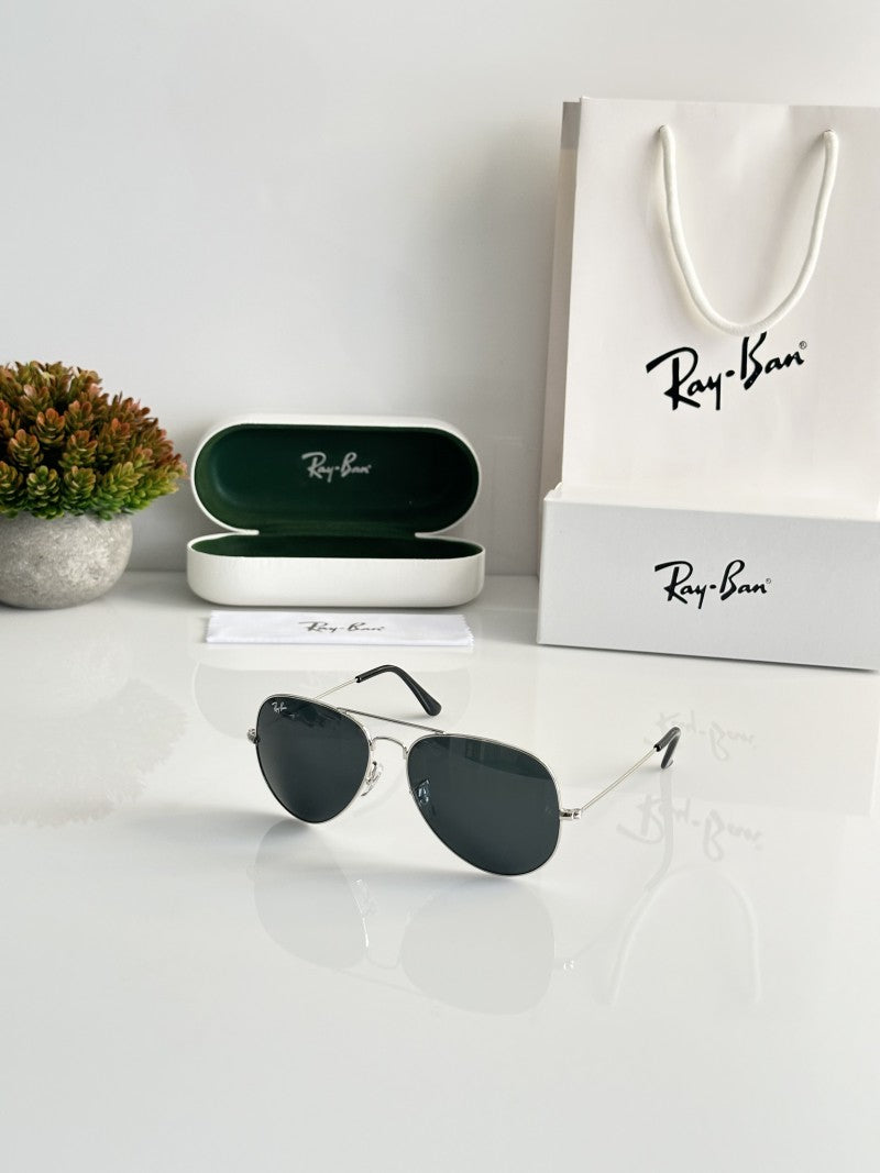 RB Aviator Silver Black
