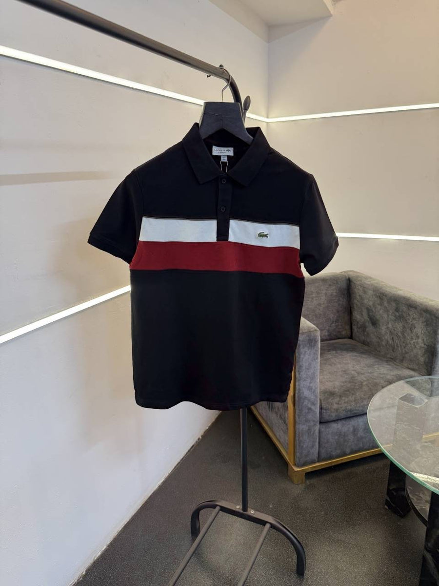 Lacoste imported polo tshirt black