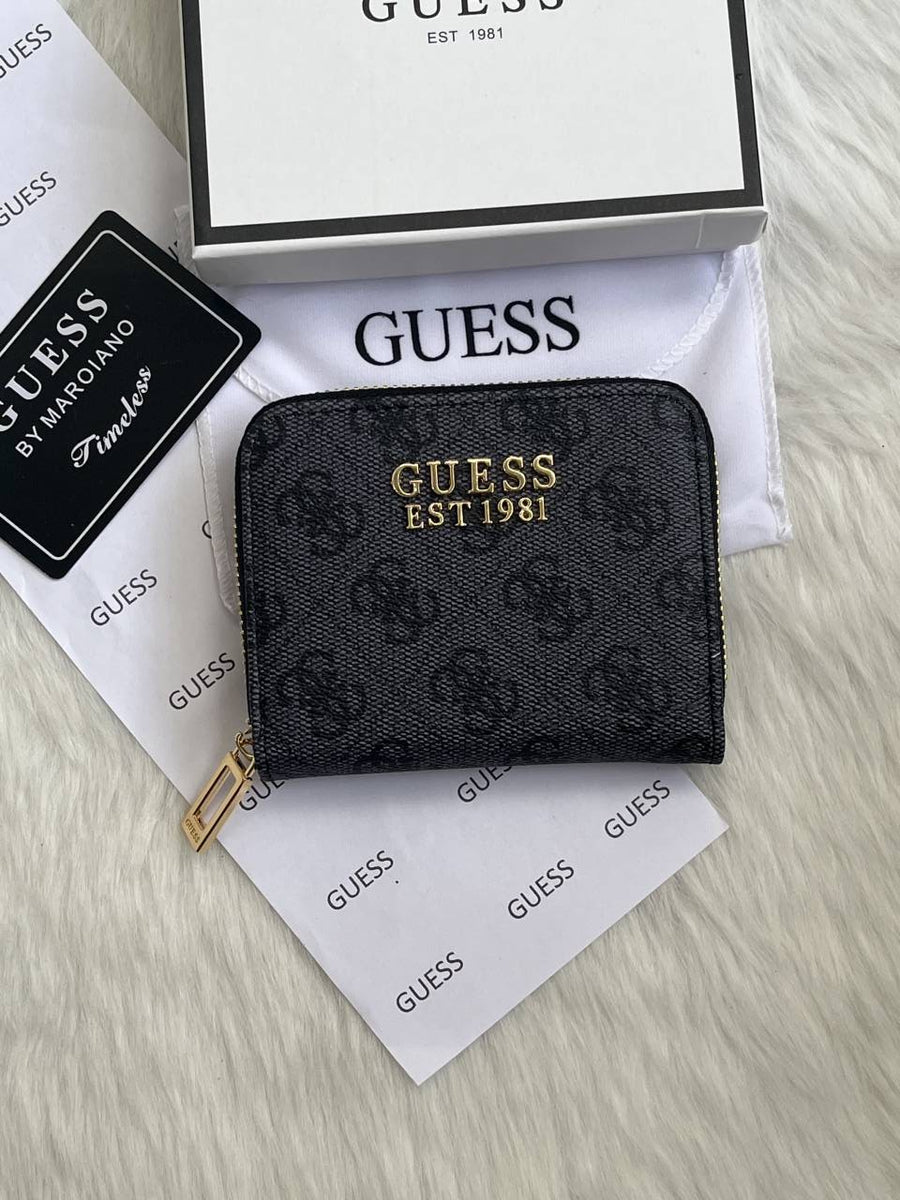 Guess 03 Gray Mini Zippy Wallet With Original Box - Dust Cover - Card Premium Packing