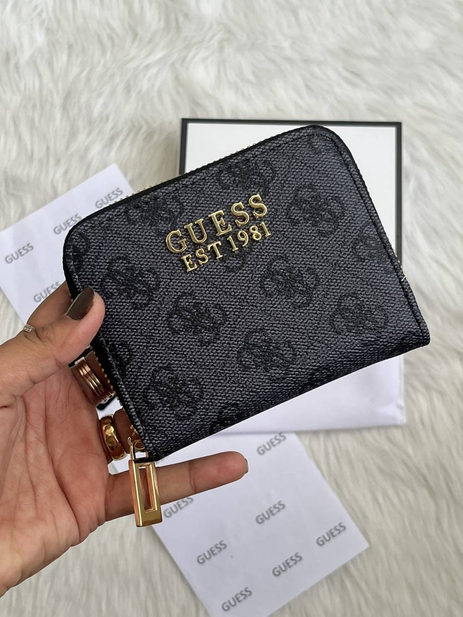 Guess 03 Gray Mini Zippy Wallet With Original Box - Dust Cover - Card Premium Packing