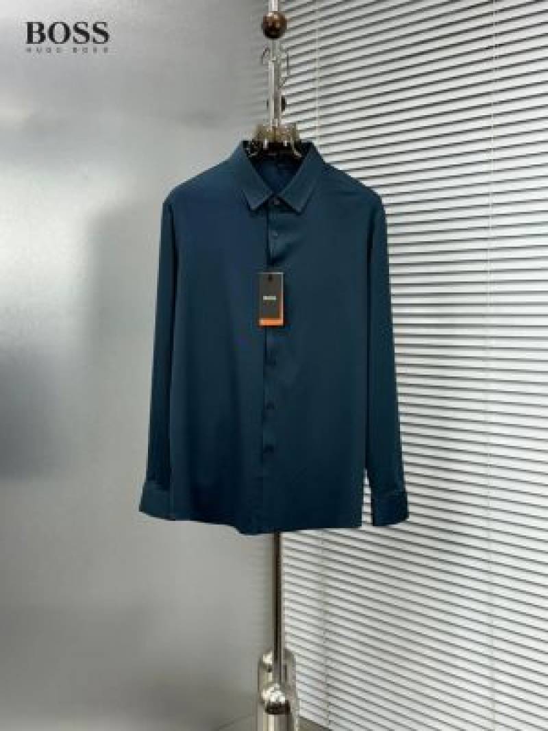 Hugo Bos Full Sleeves Shirt English Green