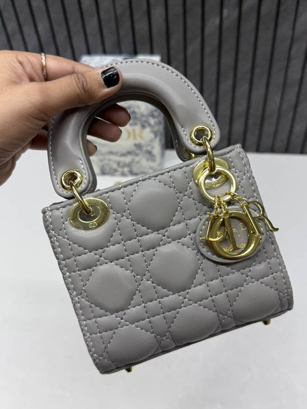 Dior 662 Lady Dioor Nano Gray With Original Box Packing