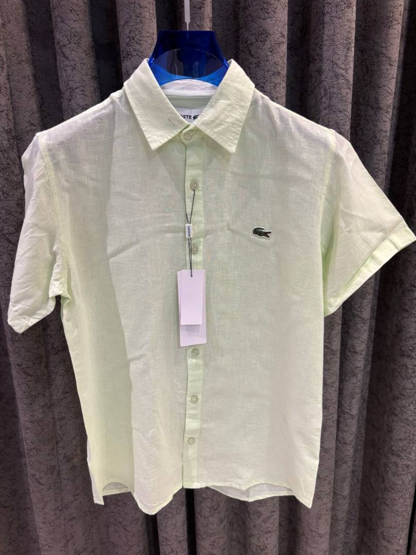 Lacoste IMPORTED STORE ARTICLE linen fabric SHIRT