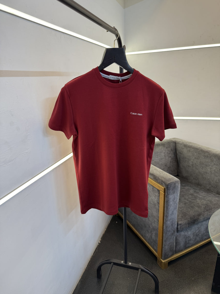 Calvin kline imported round neck tshirt maroon