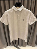 Christian Diyor Chest Logo Full Monogram Polo T-shirt Coffee