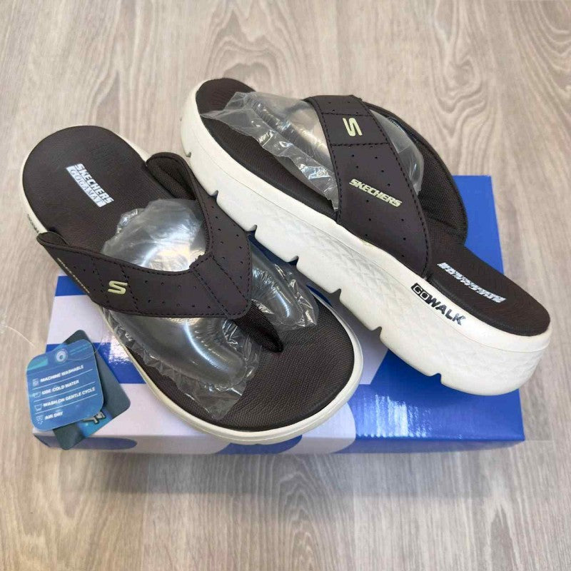 Skechers Go Walk Comfort Premium Brown Cream Simplex