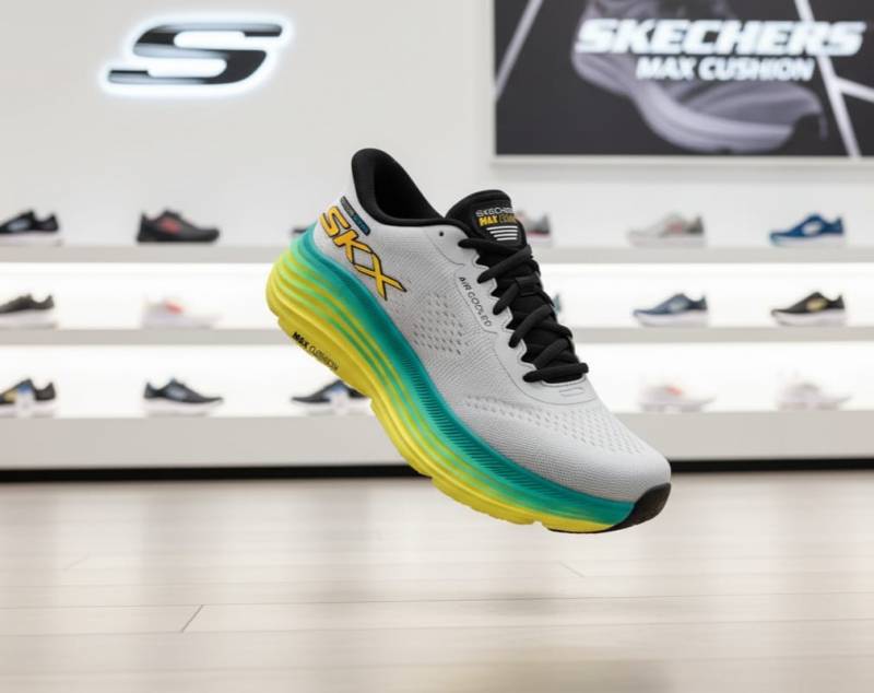 Sketcher.s Slip in Max Cushioning Endeavor Grey Multi