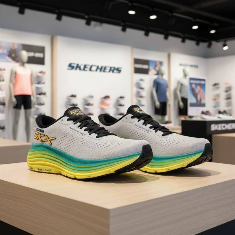 Sketcher.s Slip in Max Cushioning Endeavor Grey Multi