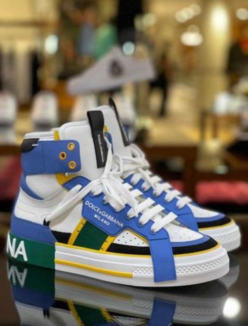 Dolce Gabana Sneaker Calfskin 2 Zero custom High in Blu Fix