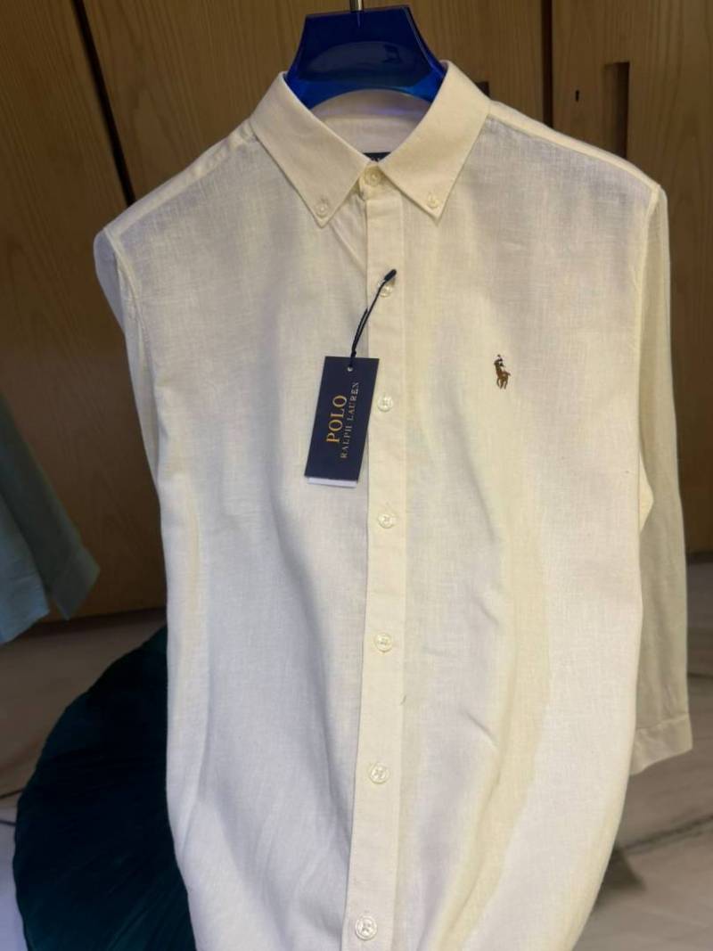 Ralph L-AURENx P-OLO IMPORTED STORE ARTICLE SHIRT linen fabric