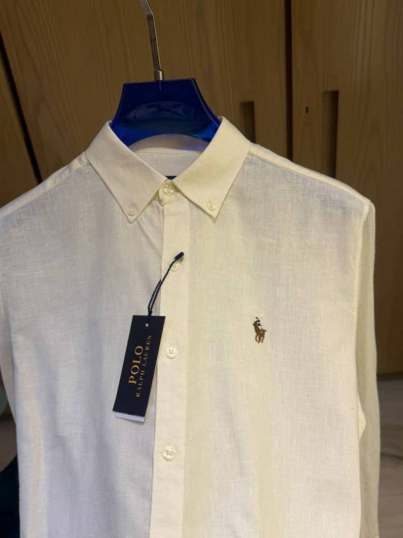 Ralph L-AURENx P-OLO IMPORTED STORE ARTICLE SHIRT linen fabric