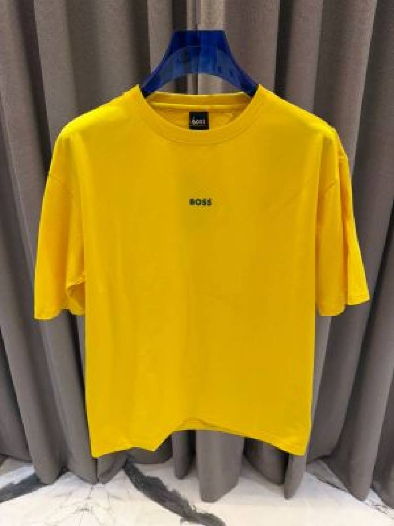 Boss Round Neck T-shirt Yellow