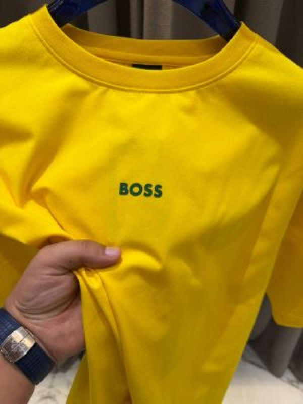 Boss Round Neck T-shirt Yellow