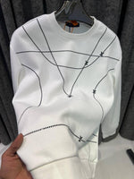 v-uitton imported sweatshirt store article navy blue