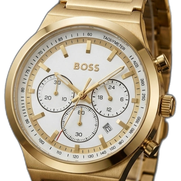 Boss Candor Chronograph Gold-White