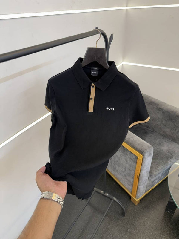 Hugo bos imported quality polo tshirt black