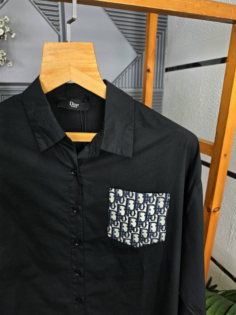 Dio Back Print Shirt Black S110-BK