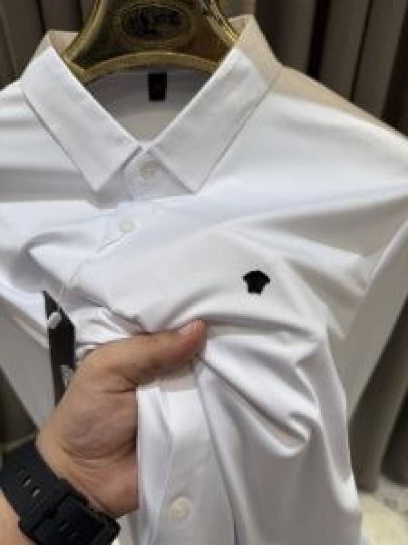 Versace Stichless Imported Korean Lycra Shirt White
