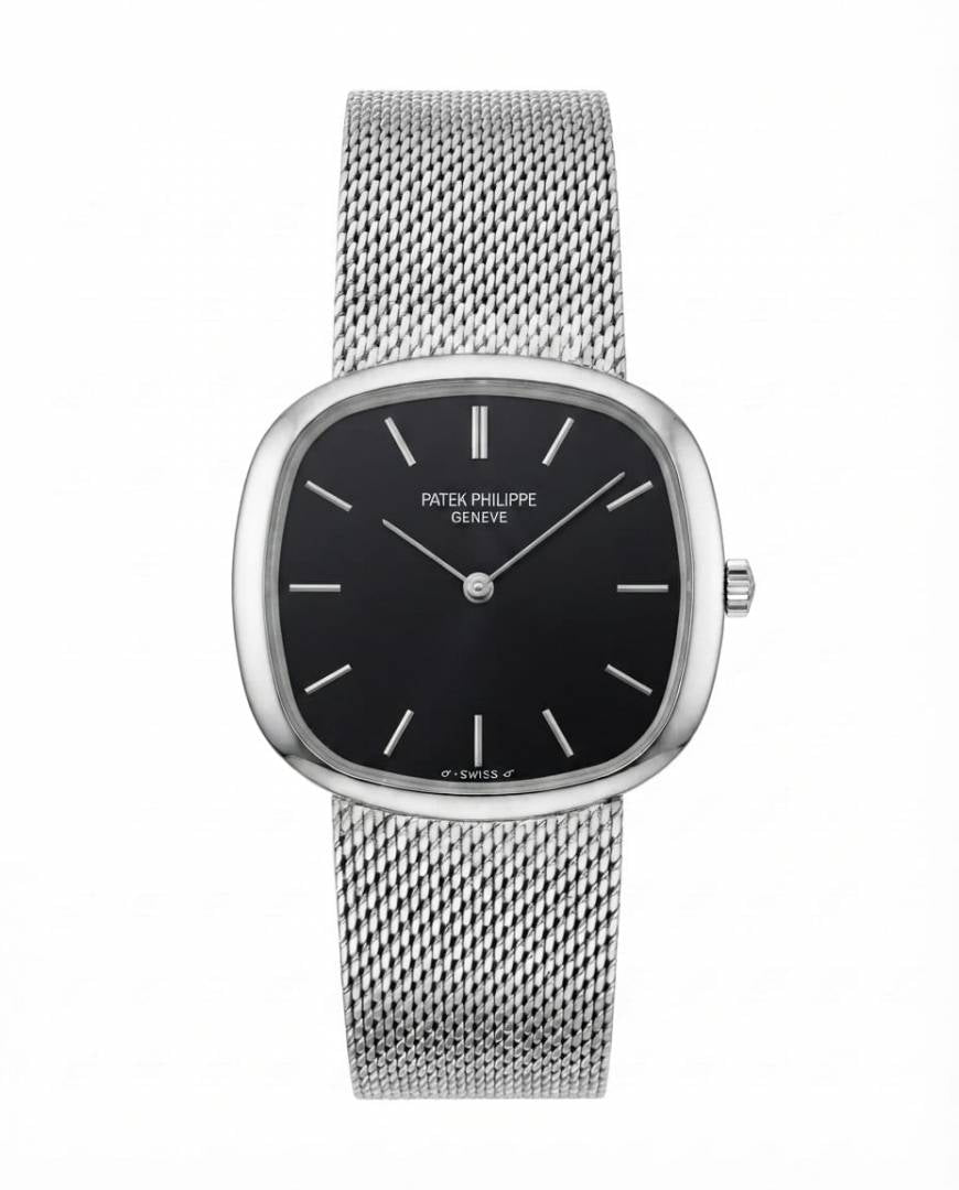 Patek philipe Ellipse Timepiece Silver Black Dial