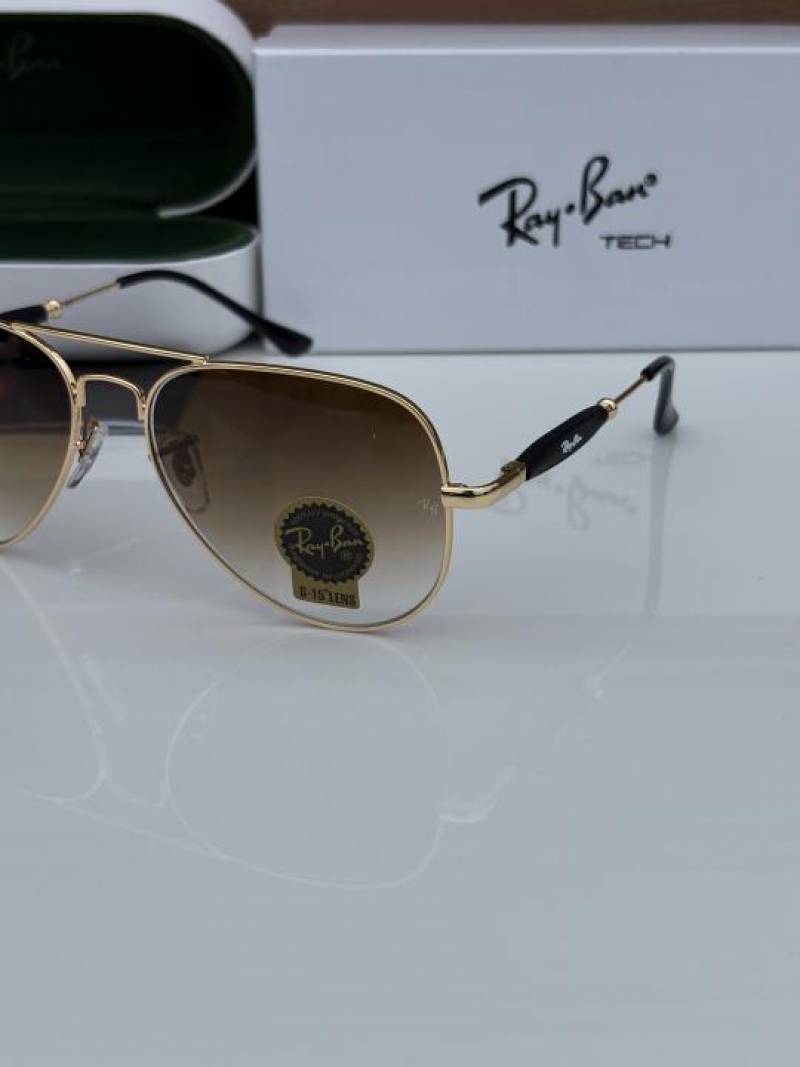 rey ban 3517 gold brown shaded