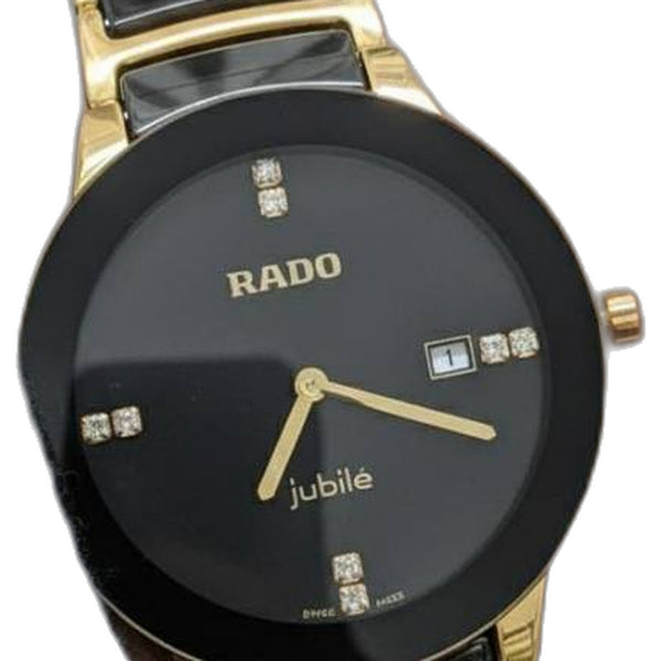 Rado jubli black gold mens