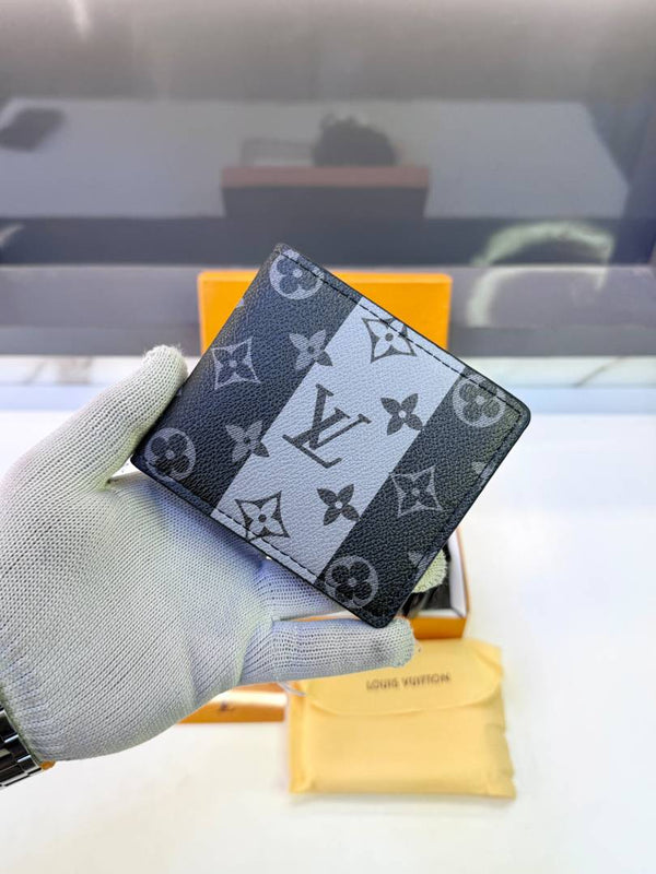 Lv_Loui Black Grey Wallet Belt Combo Fa 1093